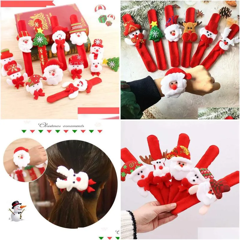 party games crafts 5pcs santa elk clap circle toys kids xmas gift christmas party favor gifts kids birthday party presents giveaways year