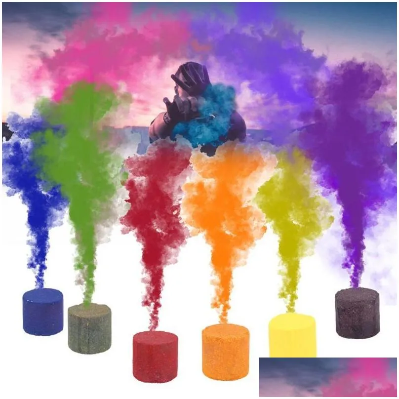 party decoration 1/6 pcs smoke pills combustion smog cake effect bomb portable pography prop halloween props h5