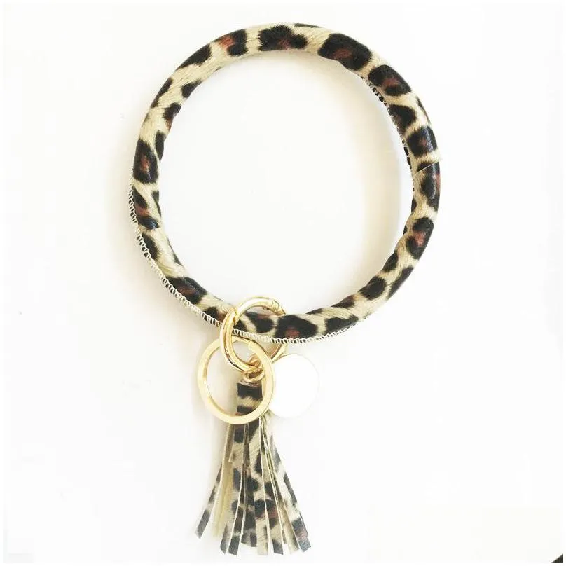 ups crossborder accessories fashion tassel bracelet key chain pu leather bracelet wholesale factory direct sales