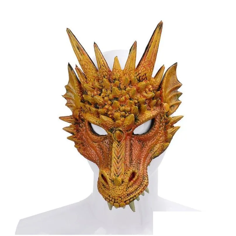 party decoration creative halloween mask cosplay dragon playing props animal adult costume head