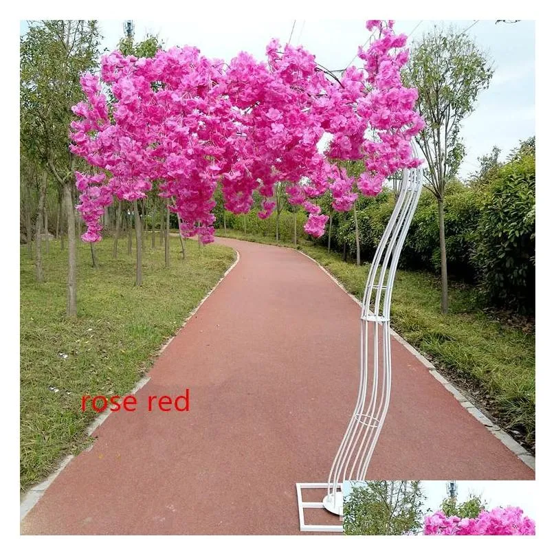 romantic wedding decoration cherry flower tree road cited arch bride and groom p ographing props many colors available