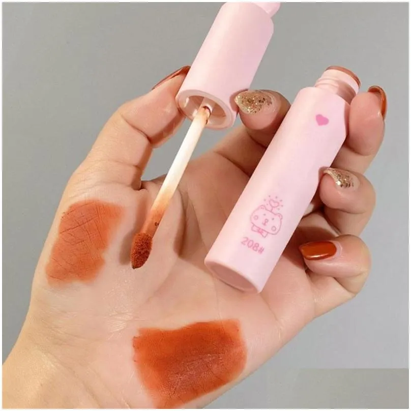 Lip Gloss 6 Colors Air Velvet Mud Matte Long Lasting Women Fashion Waterproof Tint Makeup Cosmetics Lipstick Natural