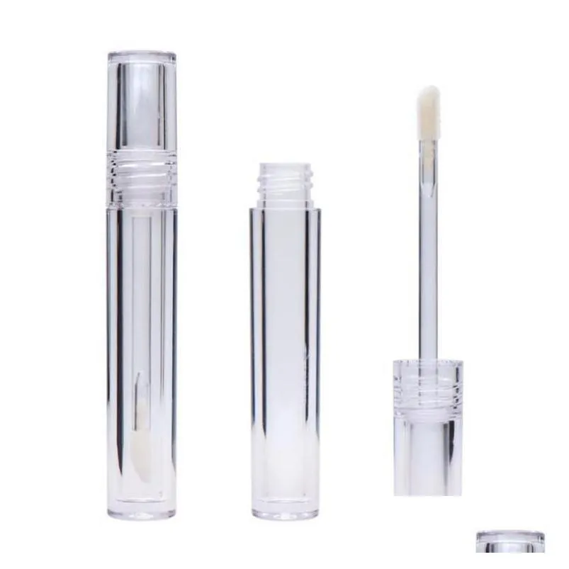 100pcs empty 7.8ml lipgloss tubes round transparent lip gloss tubes with wand empty lip gloss tubes