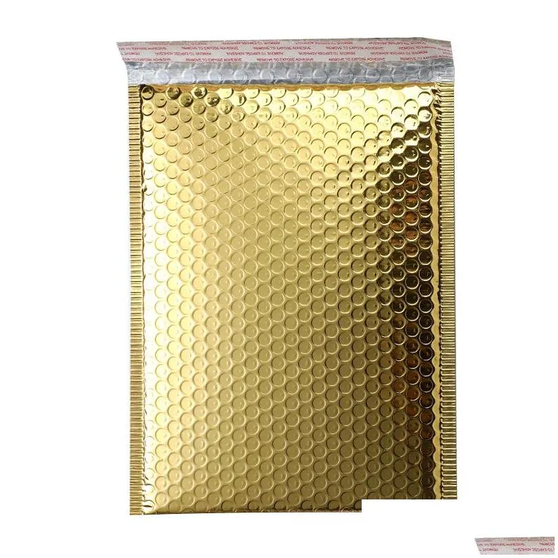 50 pcs/lot gold plating paper bubble envelopes bags mailers padded envelope bubble mailing bag different specifications