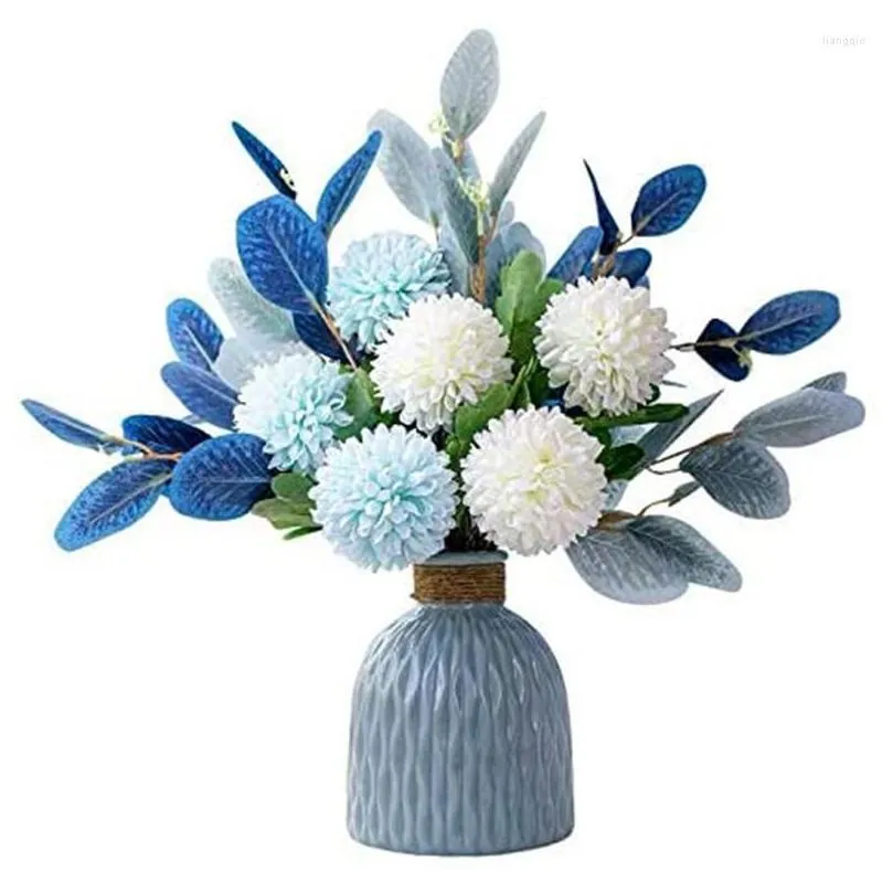 decorative flowers artificial flower and vase fake hydrangea arrangement used for home office party wedding table dining decoration