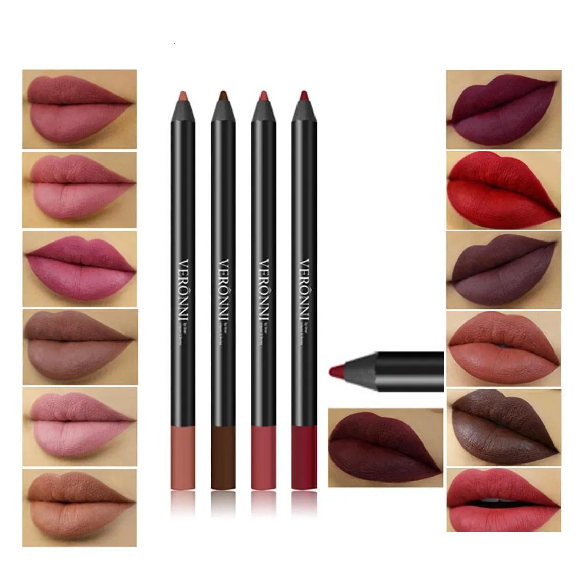 Wholesale New Hot Fashion Lipstick Pencil Womens Professional Lipliner Waterproof Lip Liner Pencil 13 Colors Makeup Tools