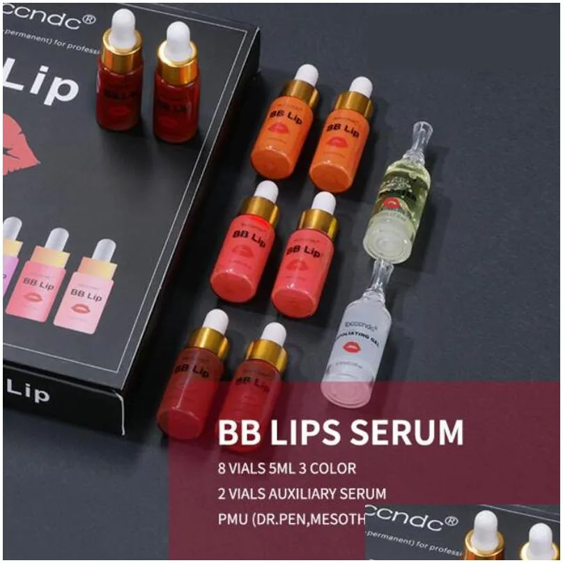 Lip Gloss 5ml BB Lips Ampoule Serum Starter Kit Cream Pigment For Coloring Moisturizing Microneedle Treatment