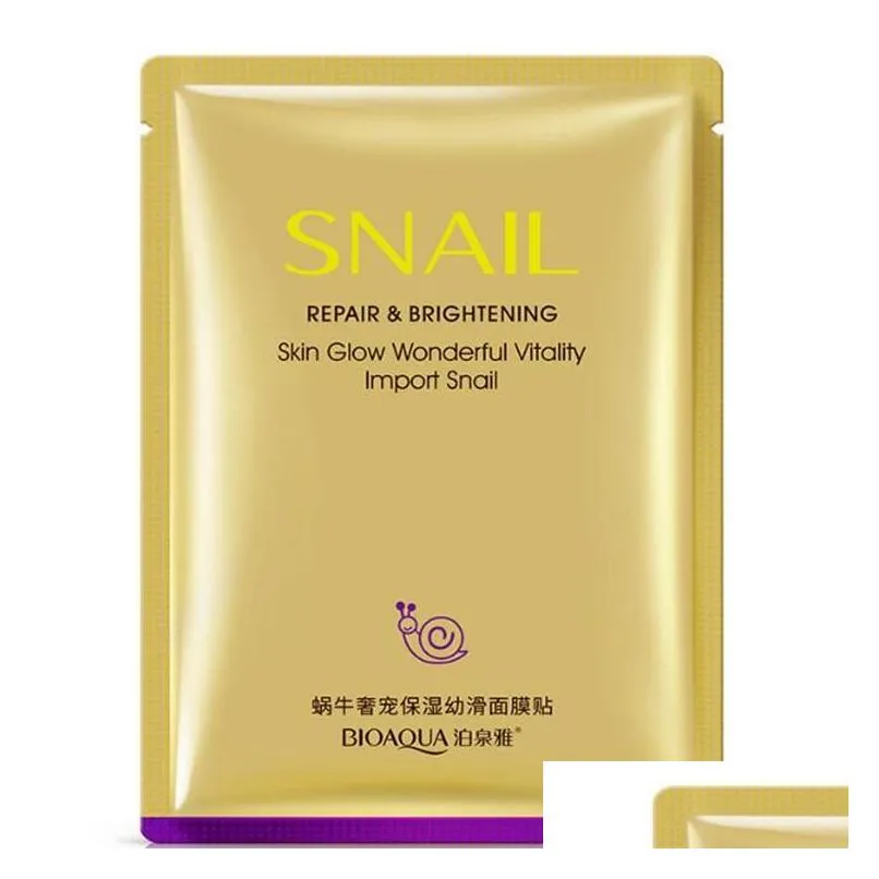 Droshipping Bioaqua snail luxury pet hydrating rejuvenation invisible mask moisturizing slippery oil balance shrink pores beauty mask