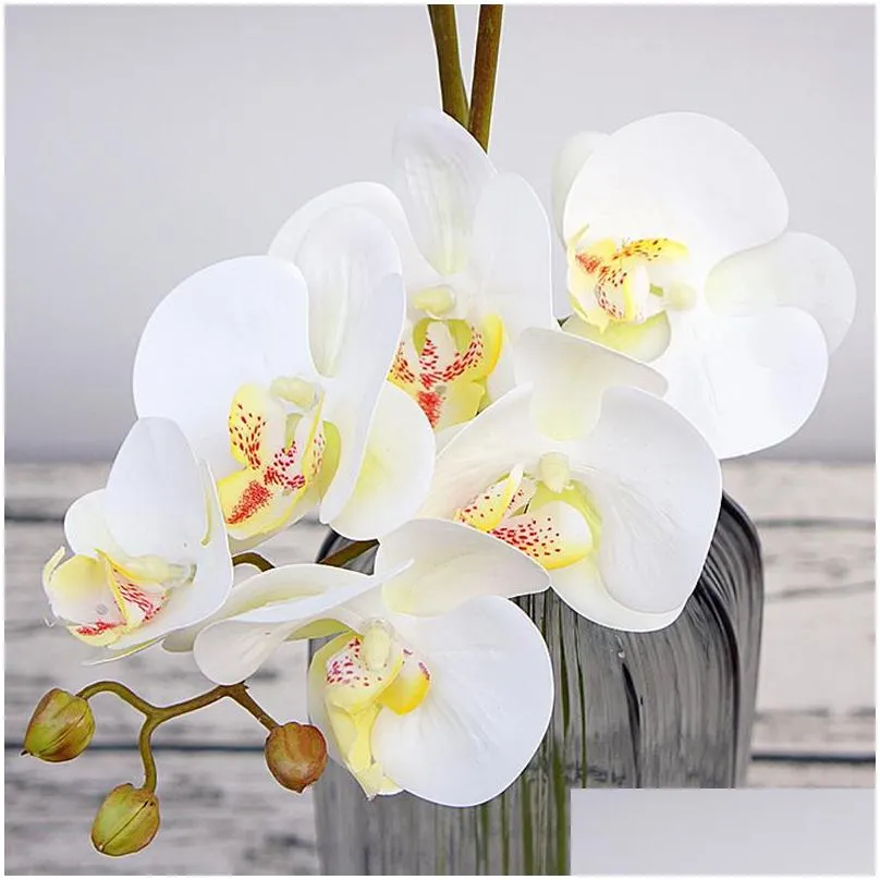 3d artificial butterfly orchid flowers fake moth flor orchid flower for home wedding diy decoration real touch home decor flore