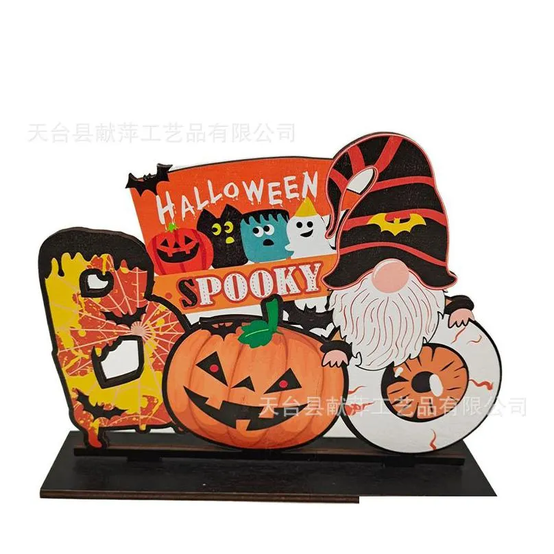 2022 ups wooden halloween table crafts decoration creative wooden uv printing