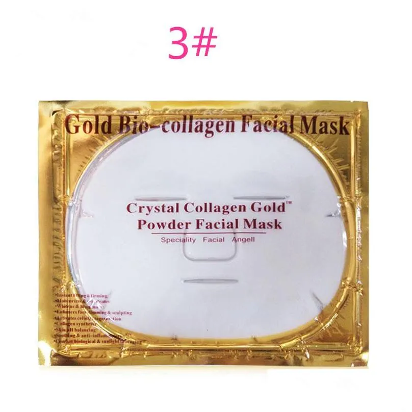 Gold Bio Collagen Facial Mask Face Mask Crystal Gold Powder Collagen Facial Mask Sheets Moisturizing Beauty Skin Care Products