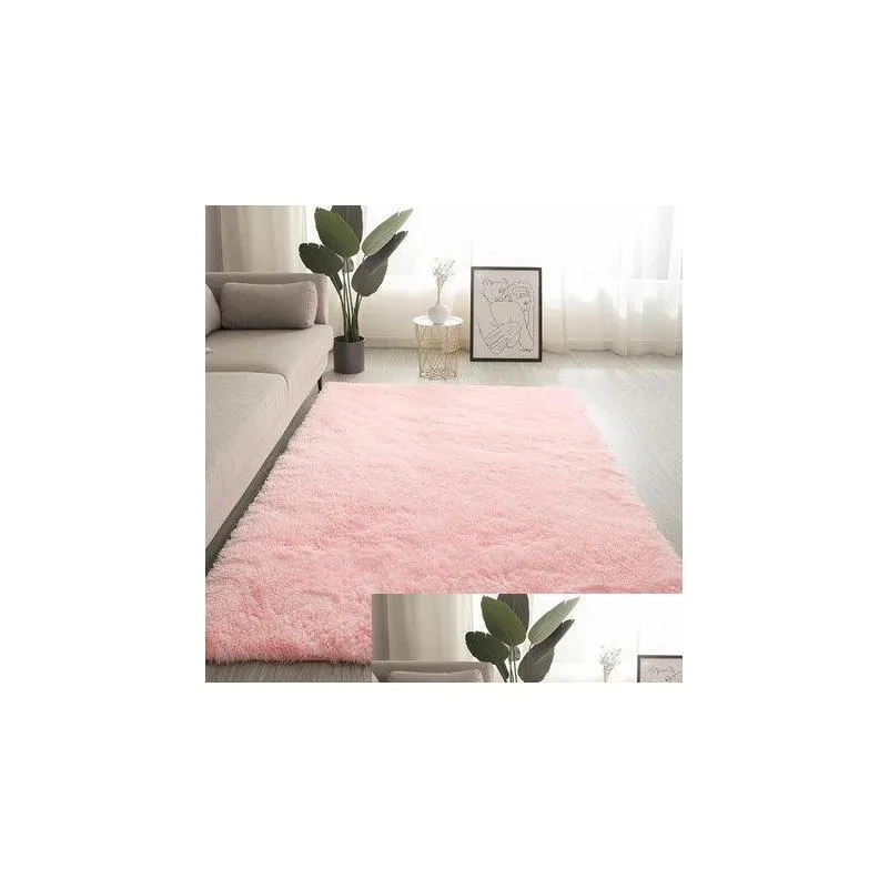 carpets super soft silk wool rug indoor modern shag area silky rugs bedroom floor mat baby nursery children carpet