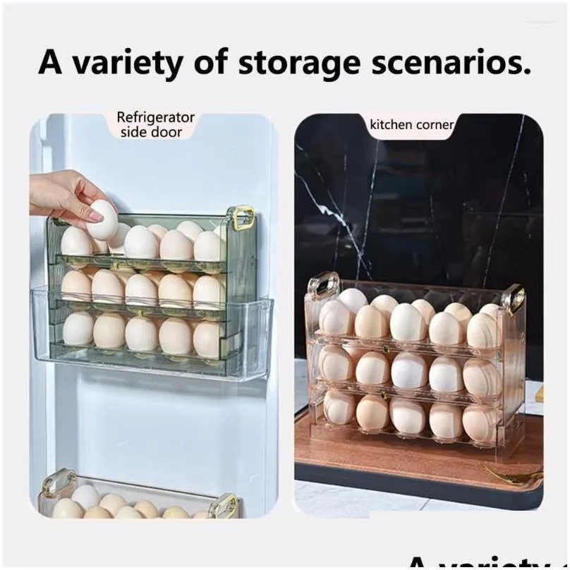 storage bottles wearresistant convenient compact egg rack pet organizer case transparent for home