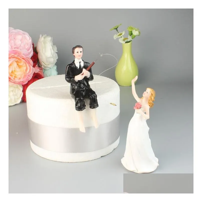 party decoration wedding favor and decorationthe look of love bride groom couple figurine cake topper