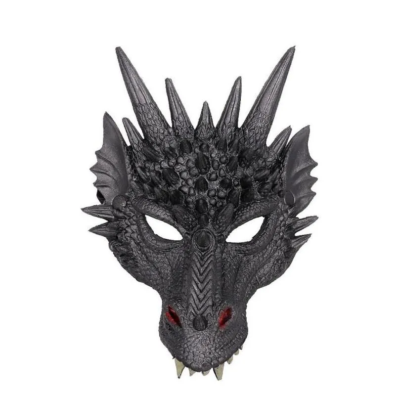 party decoration creative halloween mask cosplay dragon playing props animal adult costume head