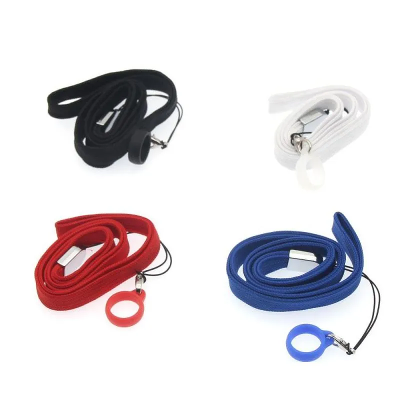 vape lanyard with ring clips necklace rope chain strap smoking accessories 14mm17mm silicone ring 4 colors