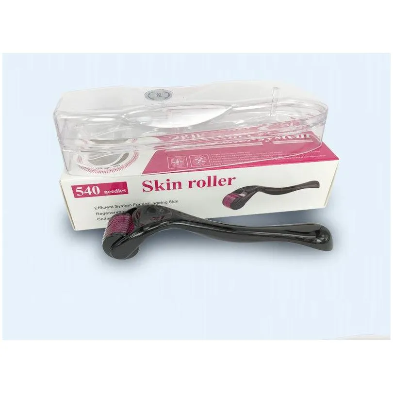 DHL 0 5 1 0 1 5 2 0mm 540 Needles Derma Micro Needle Skin Roller Dermatology Therapy with retail box package