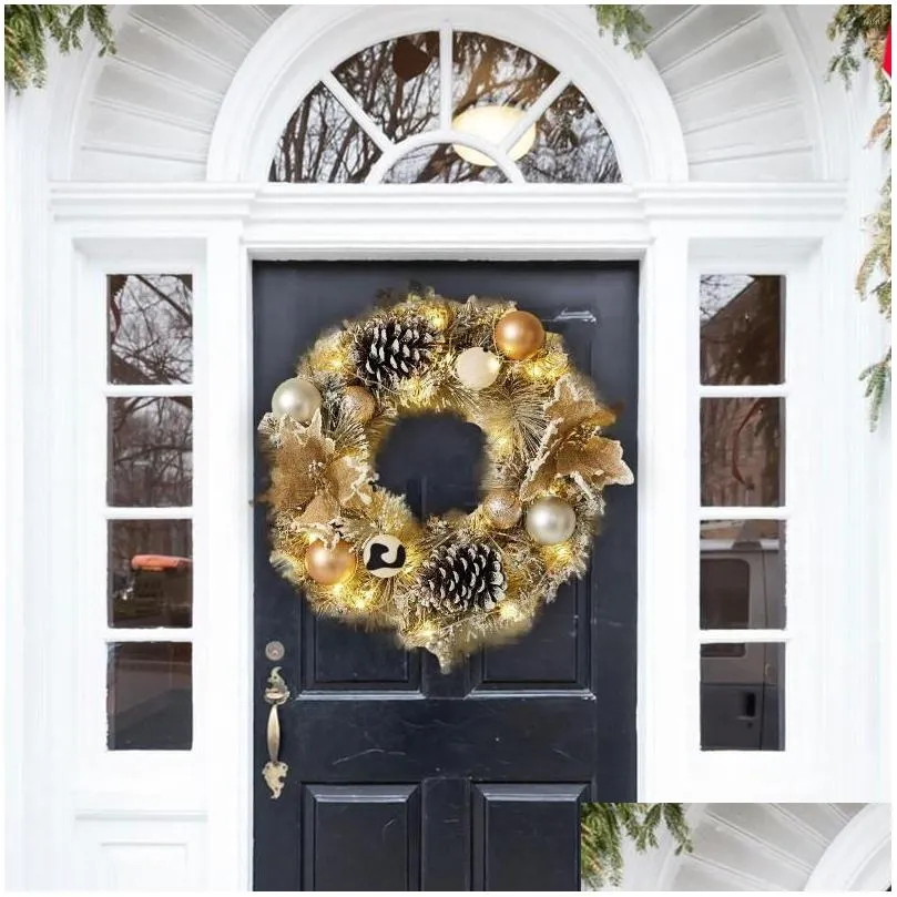 decorative flowers lambs ear wreath small simple christmas silver grey rattan circle for the front door 18 inches