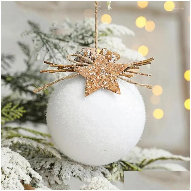 party decoration christmas balls snowflake water drop bell tree hanging pendants foam white ornaments ball for home 2022