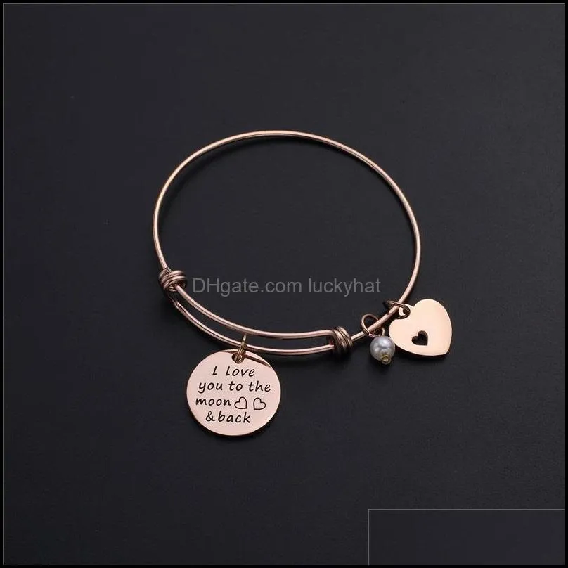 lovers heart stainless steel stretched charm bracelet bangle engraved when i needed a hand pound you paw love jewelry