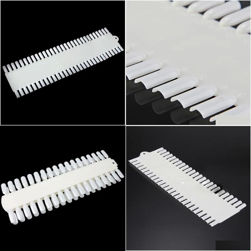 Wholesale 48pcs/set False Nail Sticks Board Square Shape Nail samples Display Polish Gel Practice sample nails White/Clear Nail tips