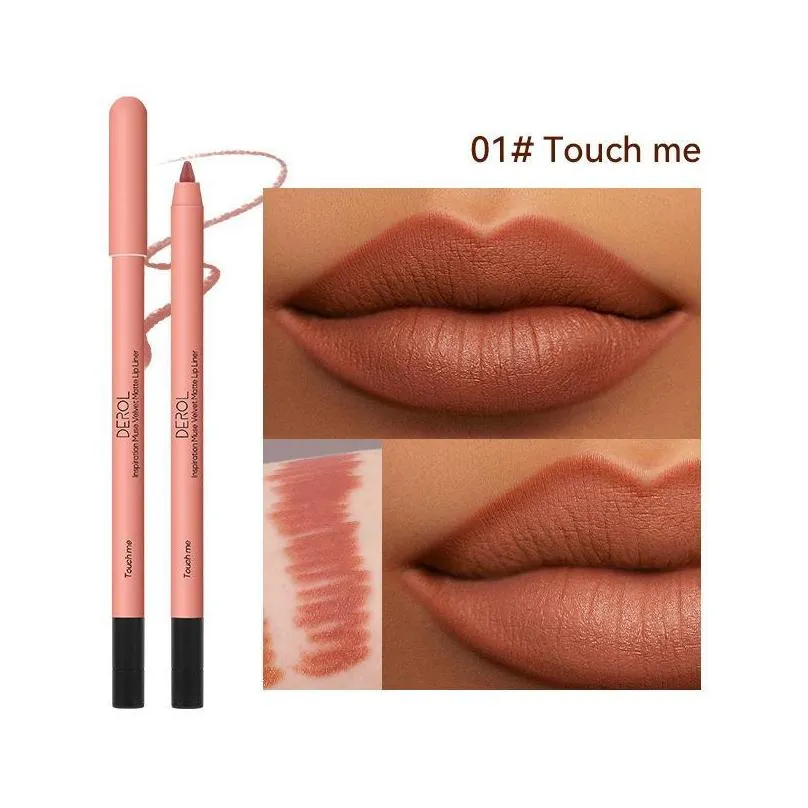 Lip Pencils 8 Colors Matte Lipstick Pen With Sharpener Professional Velvet Waterproof Pencil Smooth Lipliner Beauty Cosmetic Makeup