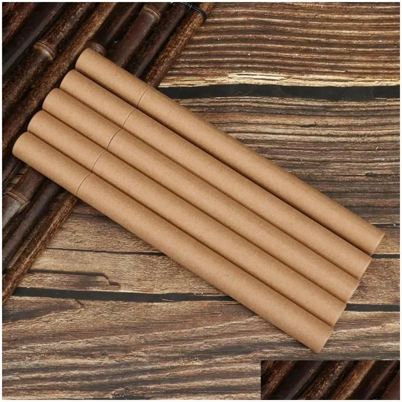 10g kraft paper incense tube packaging barrel small storage box for 5/10/20gram joss stick convenient carrying paper perfume tubes e