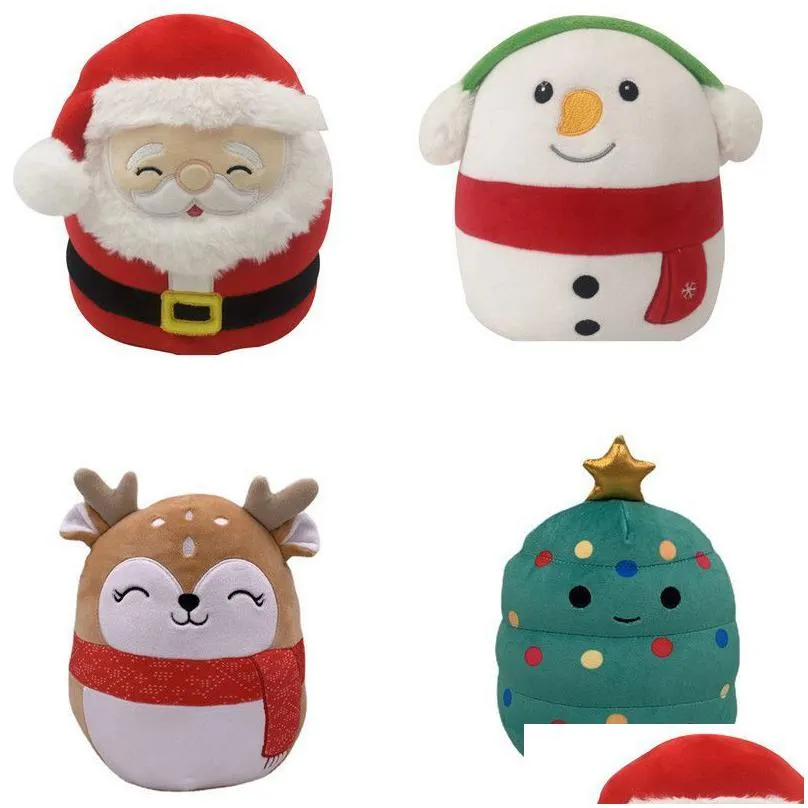 fedex 20 cm squish mallo plush toy party favor santa claus snowman christmas tree childrens gift