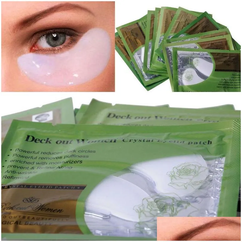 WholesaleEye Mask Anti Dark Circle Gel Collagen Under Eye Patches Pad Mask Bag Crystal Collagen 20 pcsis10 pair/lot