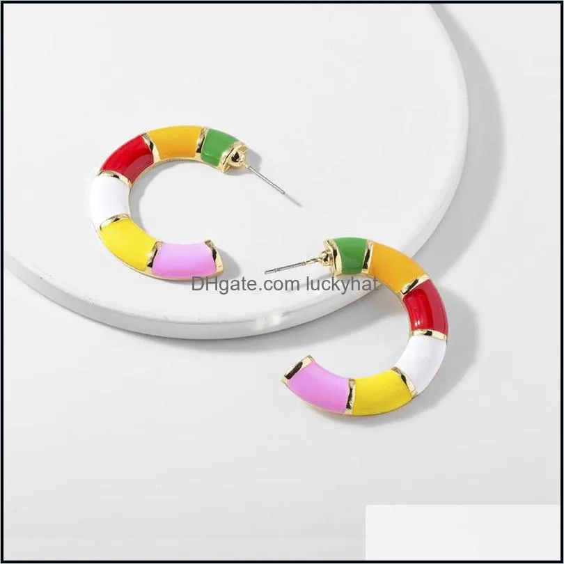 vintage alloy hoop earrings for women statement korean geometry big dangle drop earring ladies party ear jewelry