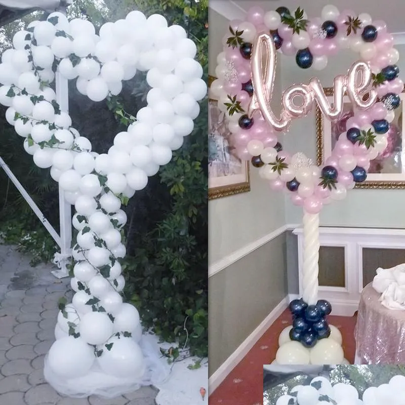 2pcs heart shape balloon stand wedding decoration ballons column baloon deco birthday party decor 144cm arches po frame