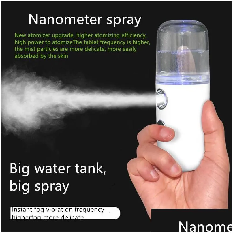 5 colors mini nano mist sprayer facial body nebulizer steamer moisturizing skin care tools 30ml face spray beauty instruments