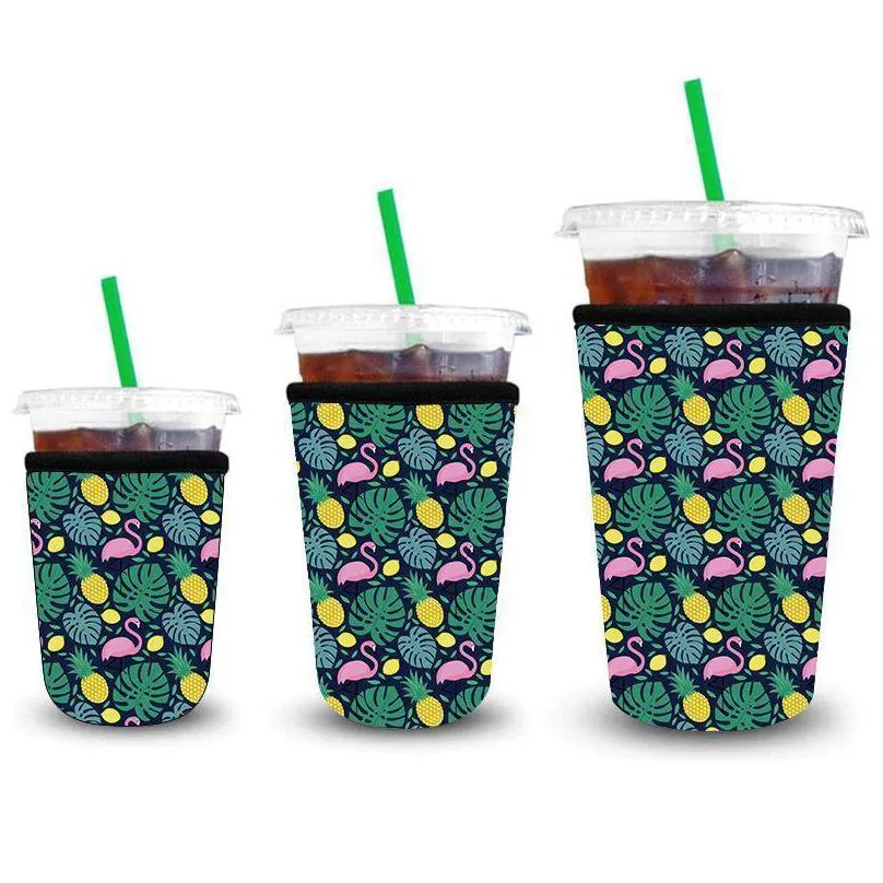 ups drinkware handle custom softball pattern iced coffee cup sleeves antidirty insulation cold keeping reusable and colds drinks cups