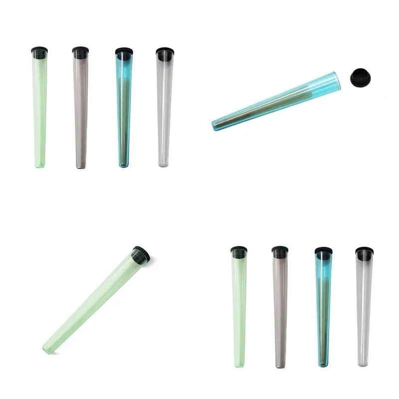 wholesale plastic king size doob tube 115 mm joint cone vial waterproof airtight smell proof rolling paper smoking storage sealing