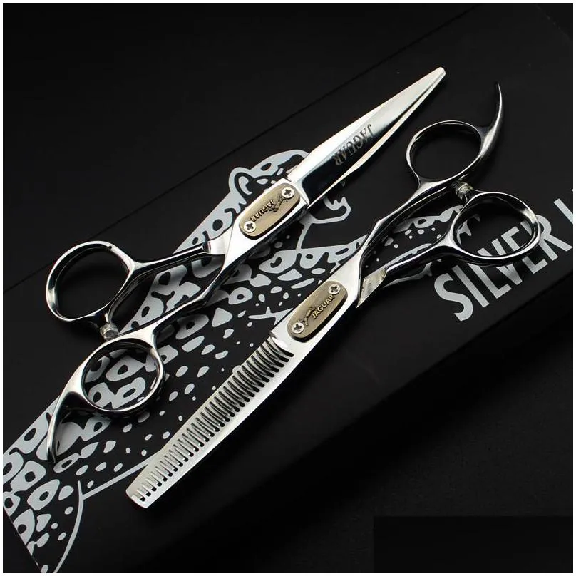 6.0orsale silver japanese hair scissors cheap hairdressing scissors shears hairdresser shaver haircut model number size