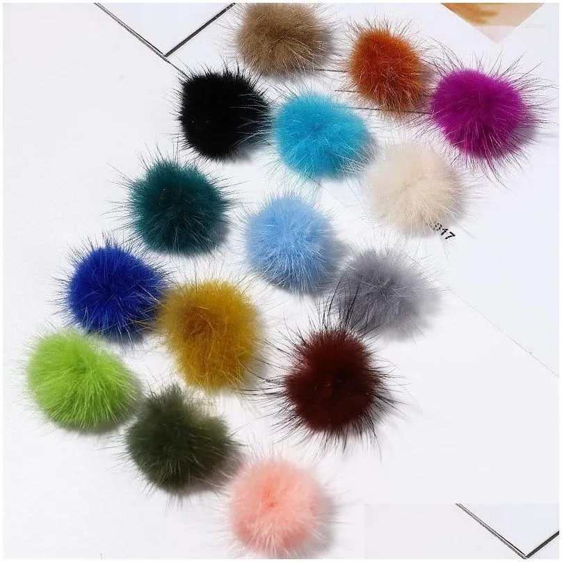 Nail Art Decorations 24pcs/box Kawaii Charm Magnetic Puffy Detachable Pom Poms Kit Nails Design Manicure DIY Accessories Winter Style