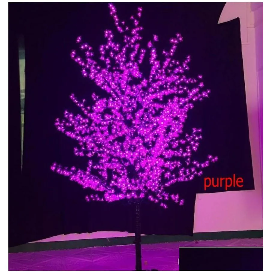 led artificial cherry blossom tree light christmas light 1248pcs led bulbs 2m/6.5ft height 110/220vac rainproof outdoor use 