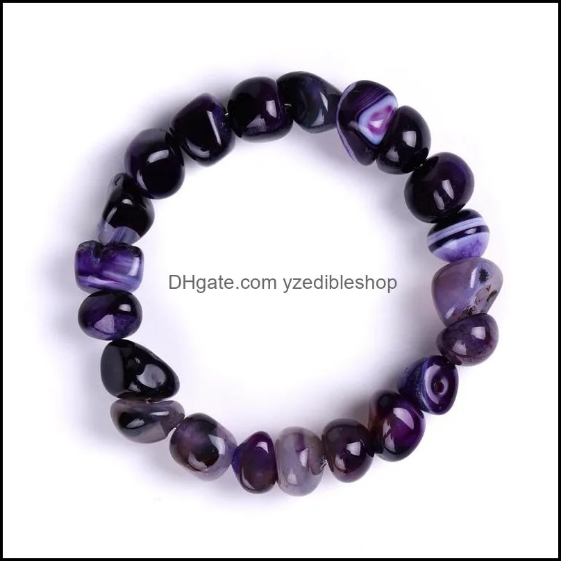 irregular agate beads bracelet for women high quality fashion colourful natural stone men charm bracelets bangles jewelry h3a
