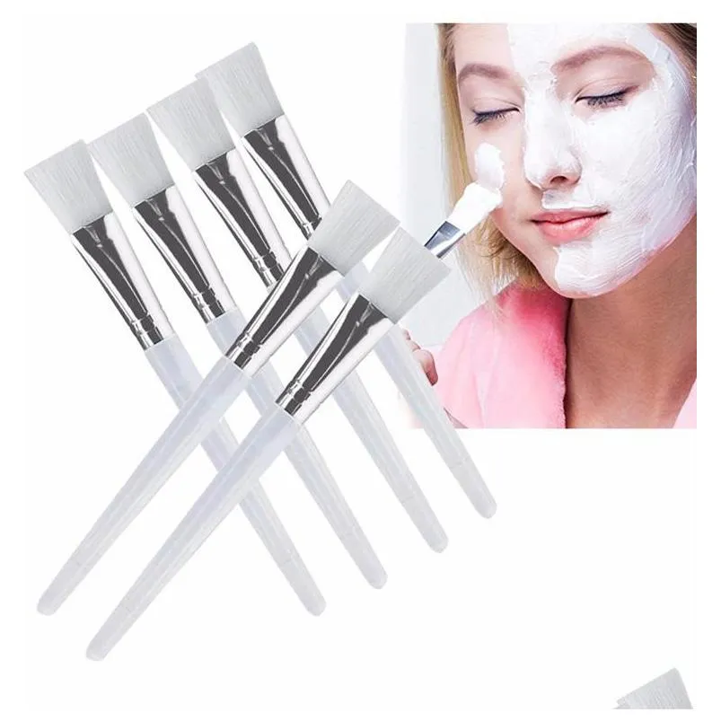 Free epacket Facial Mask Brush Kit Makeup Brushes Eyes Face Skin Care Masks Applicator Cosmetics Home DIY Facial Eye Mask Clear Handle