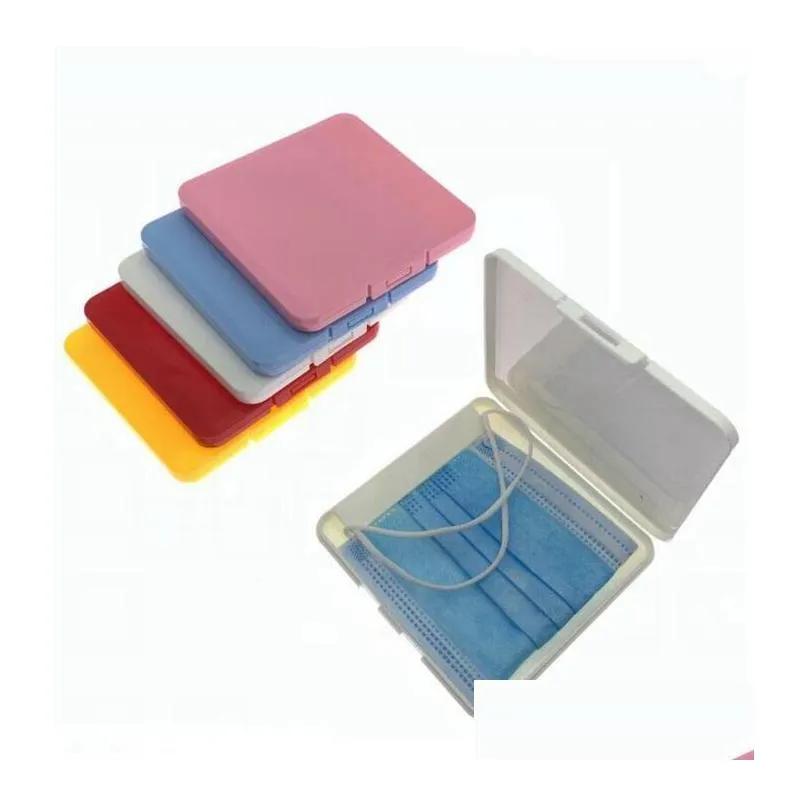 portable mask storage box dustproof face shield moistureproof container disposable face mouth cover holder mask storage case