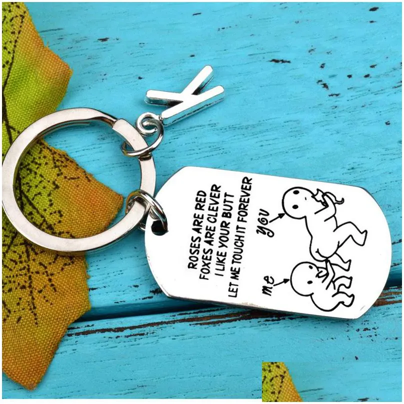 funny cartoon keychain prank toys valentines day gift for girlfriend/boyfriend party favors prank letters personalised gifts