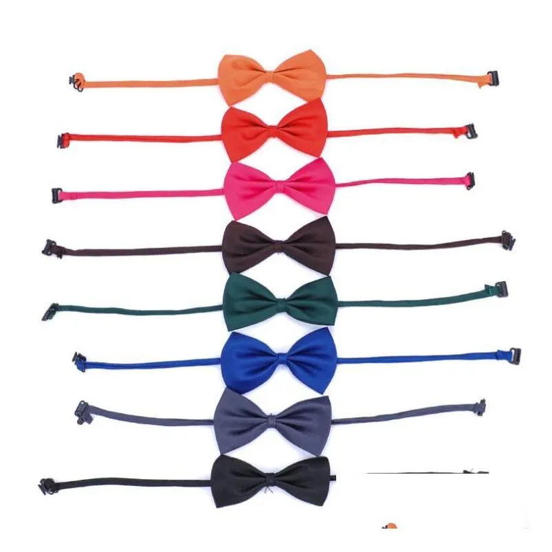adjustable pet dog bow tie pet headdress neck accessory necklace collar puppy bright color apparel