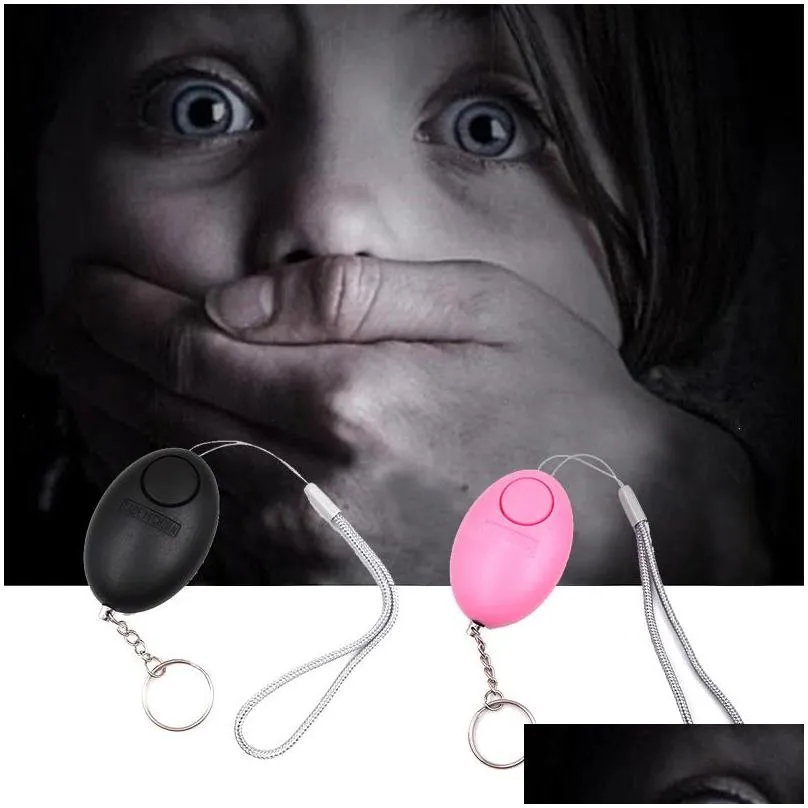 110db 5 colors egg shape self defense alarm girl women security protect alert personal safety scream loud keychain alarm system