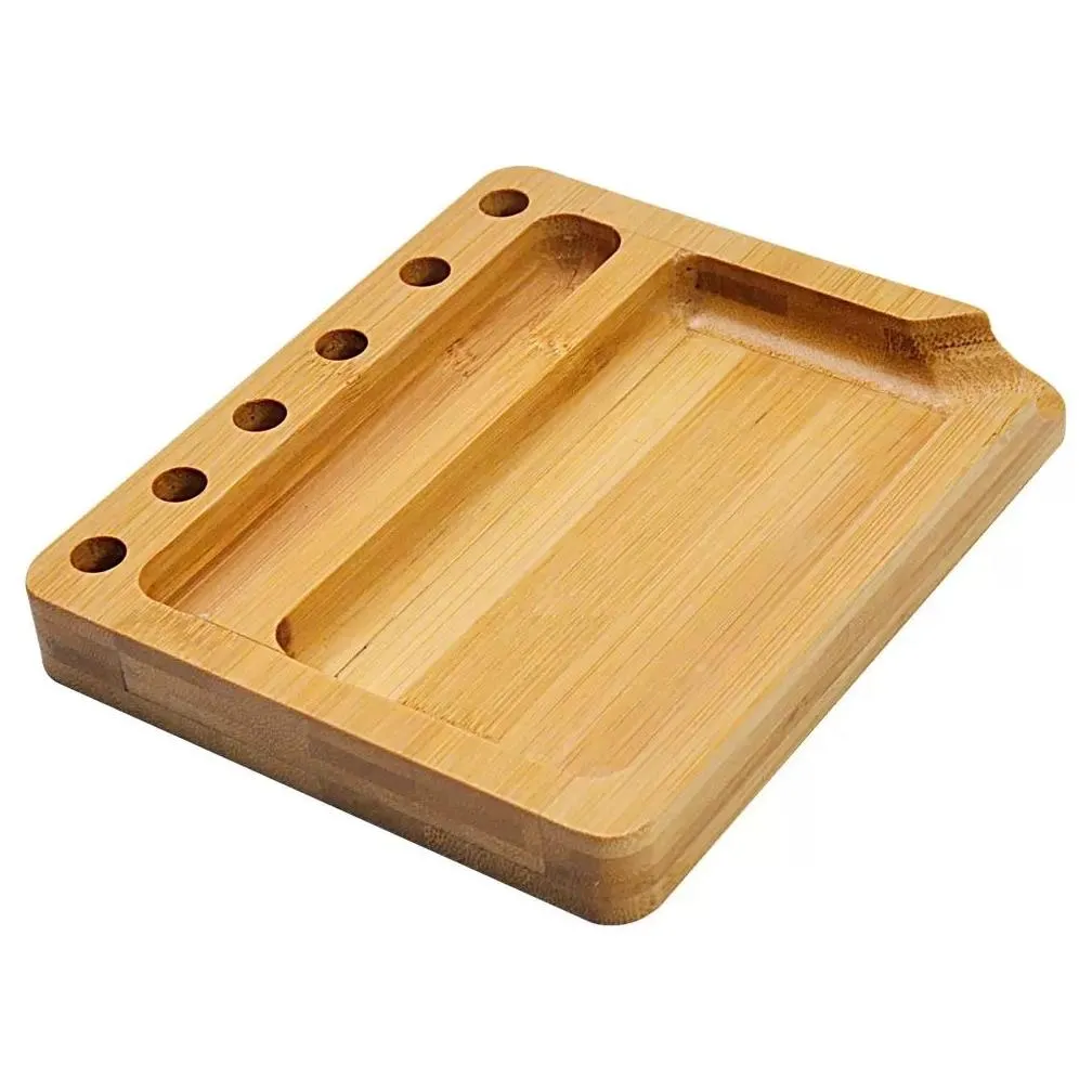 handmade natural wood rolling tray with three angle 151x131 mm tobacco smoking accessories plate wooden grinder tray