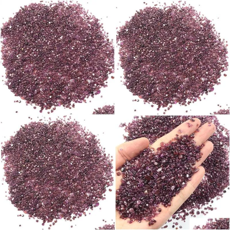 decorative objects figurines 100g red garnet quartz crystal polished stone rock gravel gem healing tumbled chips crushed specimen