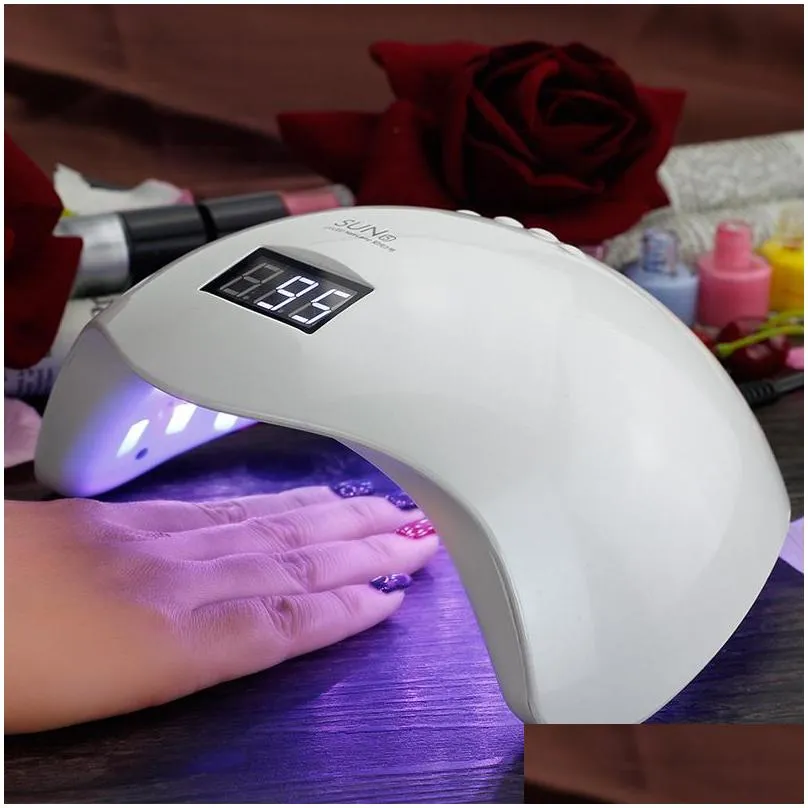 Wholesale Nailshow 48W UV Led Nail Dryer Lamp with LCD Timer Bottom Makeup SUN5 Nail Dryer Polish Machine for Curing Nail Art Tools