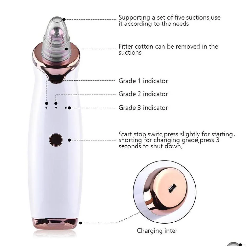 Blackhead Vacuum Suction Diamond Dermabrasion Scar Acne Pore Peeling Face Clean Facial Skin Care Beauty Machine