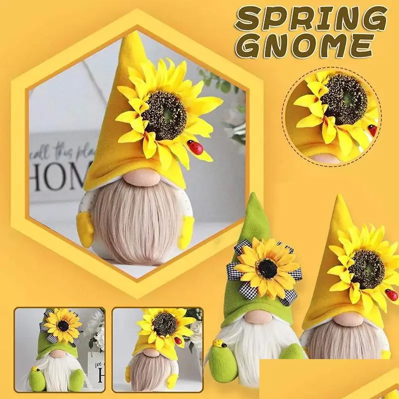 ups bee festival faceless doll dwarf cute party favor sunflower bee ground fine autumn color doll ornaments