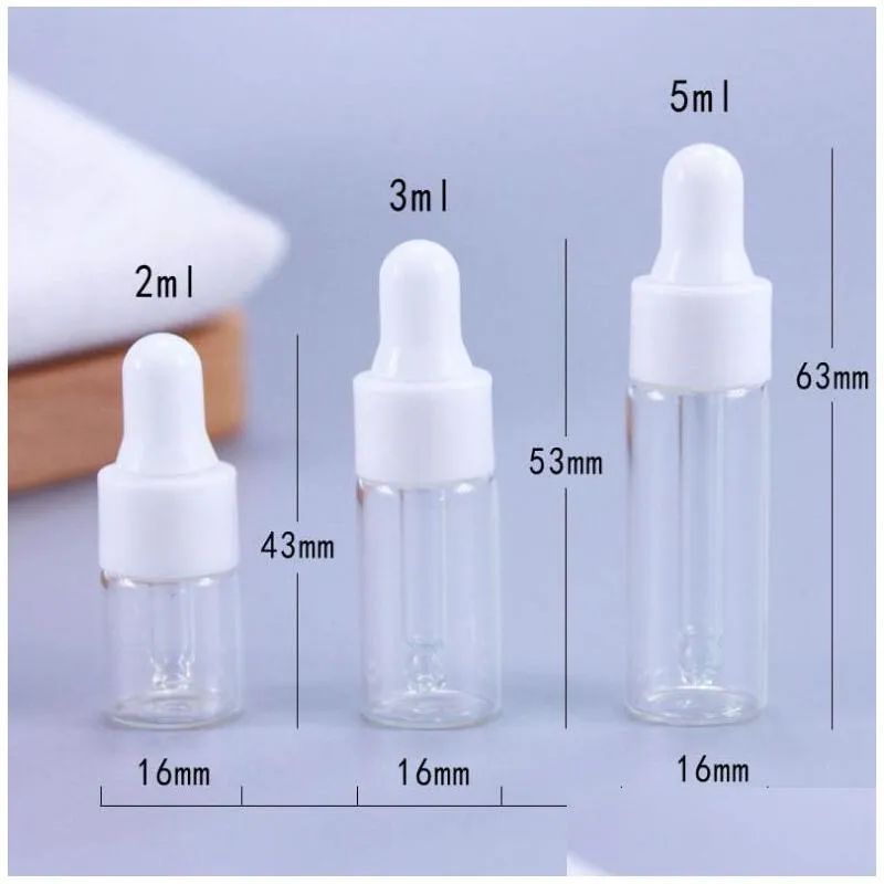 5ml mini empty clear glass dropper bottle vials liquid pipette bottles for  oil perfume