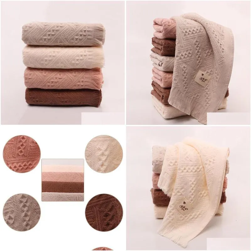 towel tassel cotton face comfortable household business 35 75cm